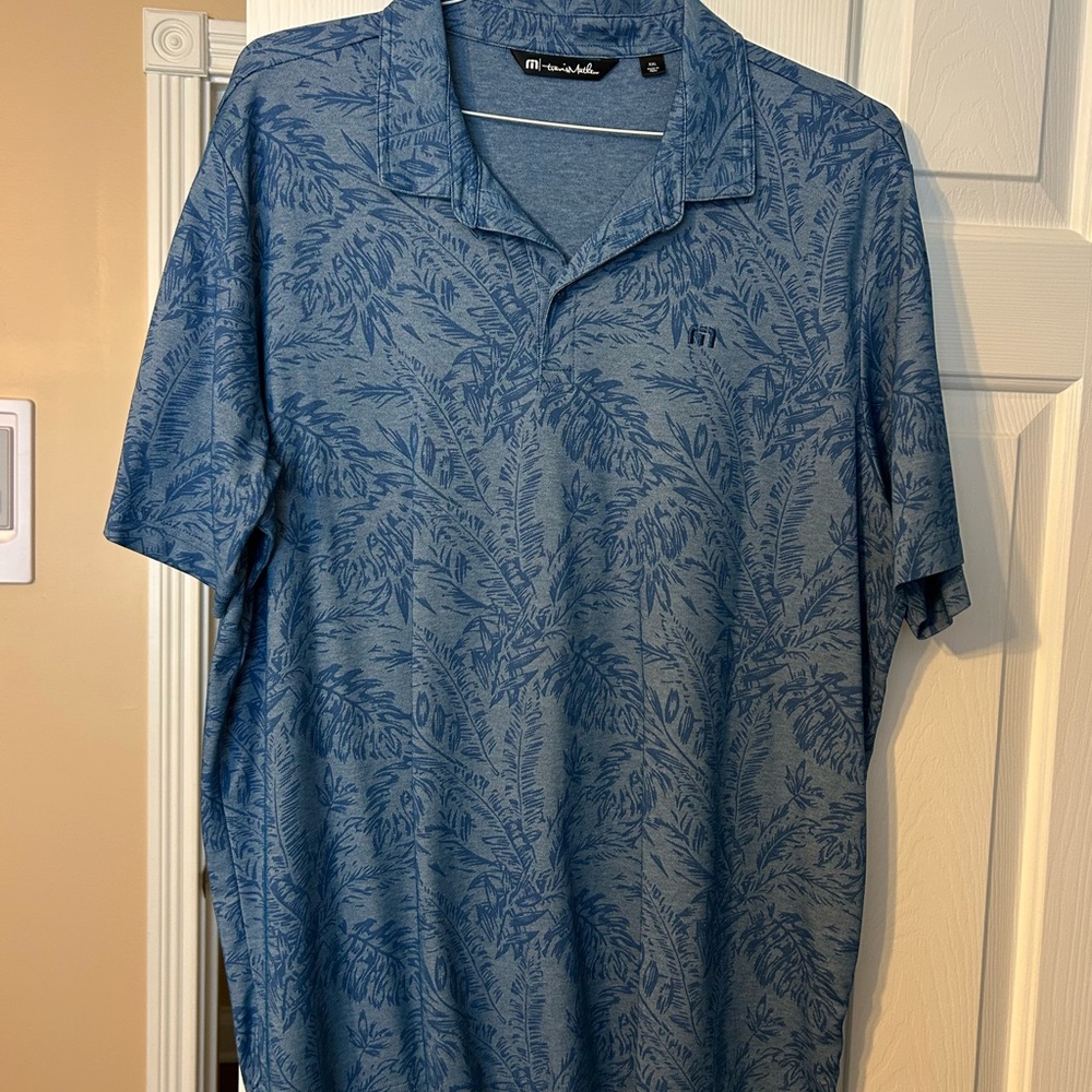 Men's Blue Travis Mathew Shirt